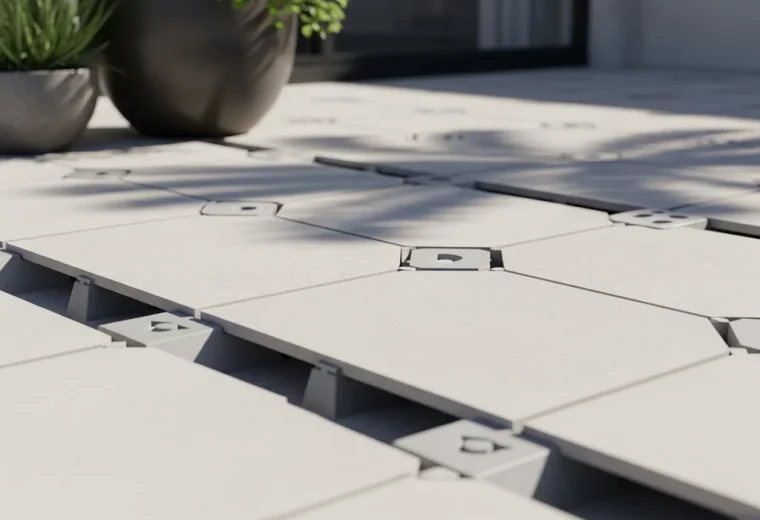 patio tuiles pieds ajustables