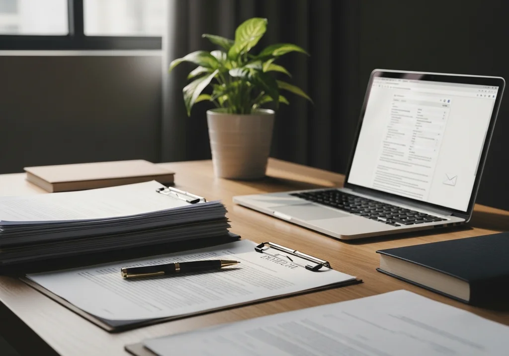 bureau desk documents communication